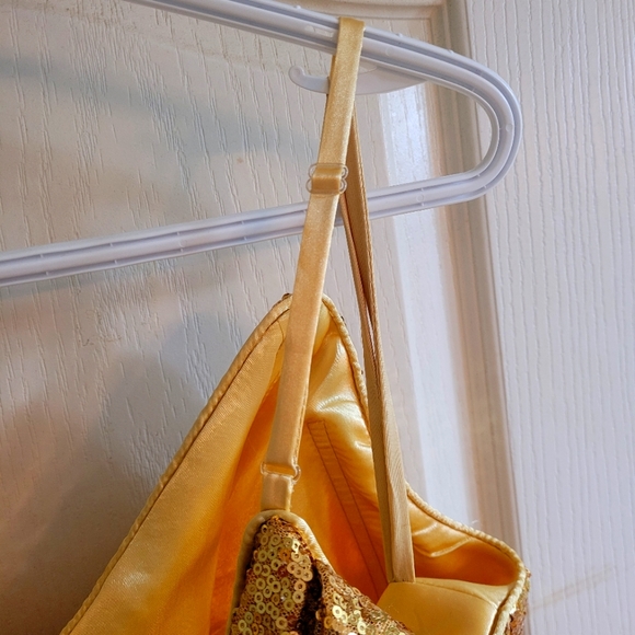 Gold sequins floor length gown. Size 18 - Picture 1 of 4